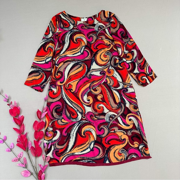 Anthropologie Dresses & Skirts - Anthropologie MAEVE Flavia mod swirl long sleeved dress, M.